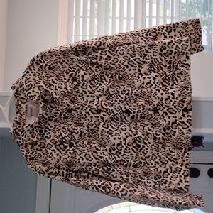 Chico's Denim Cheetah Print Jacket